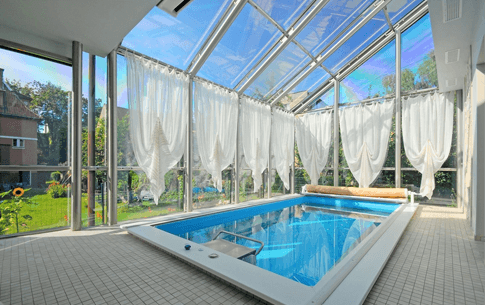 Остекление бассейнов и прозрачных крыш